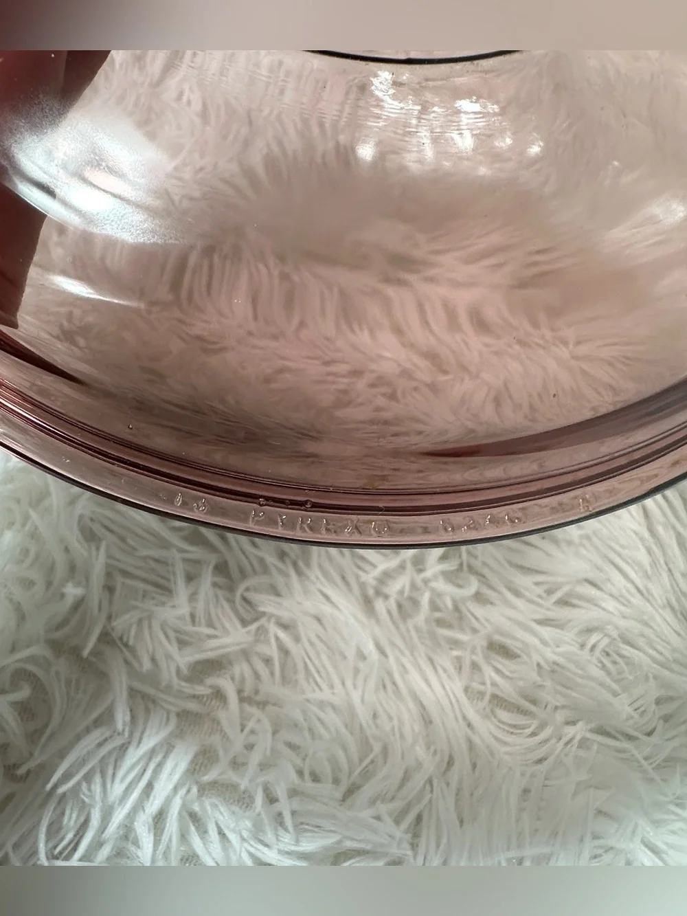 Pyrex 2 Qt Casserole Dish 024 w Lid Cranberry Purple Vintage Glass Made In USA